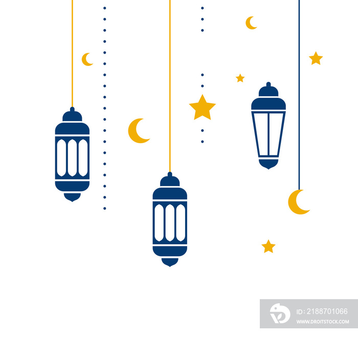 lantern illustration in islamic style