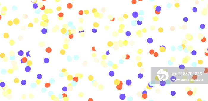 Multicolored confetti on white