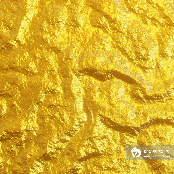 3D rendering abstract gold background. Golden texture.