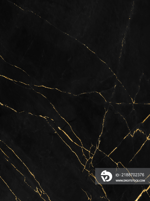 Black and gold marble luxury wall texture with shiny golden line pattern abstract background, Vertical image.