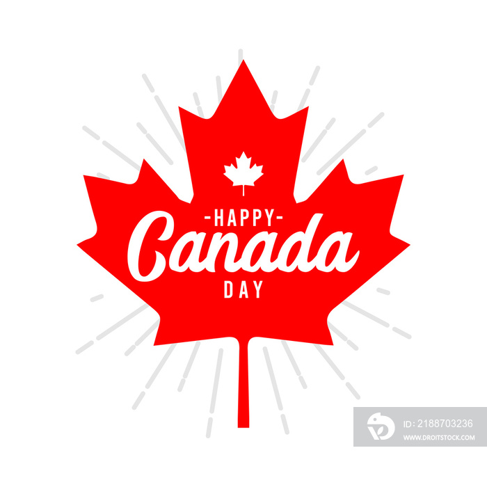 Happy Canada day Vector Template. design for banner, greeting cards or print.