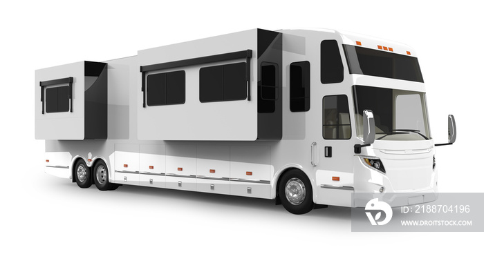 RV Coach 3D Rendering Isolated on White