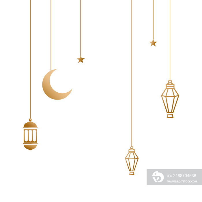 lantern illustration in islamic style