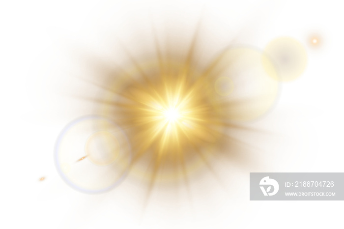 PNG sunlight special lens flare light effect. Stock royalty free.