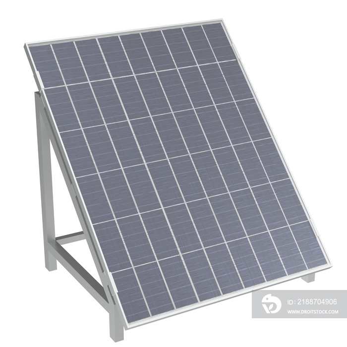 3D rendering illustration of a solar panel on a stand