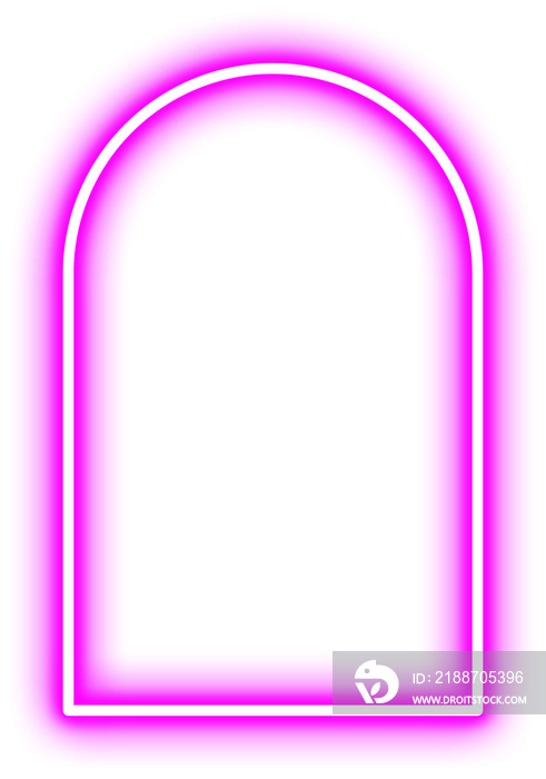 Pink Neon Glowing Shape