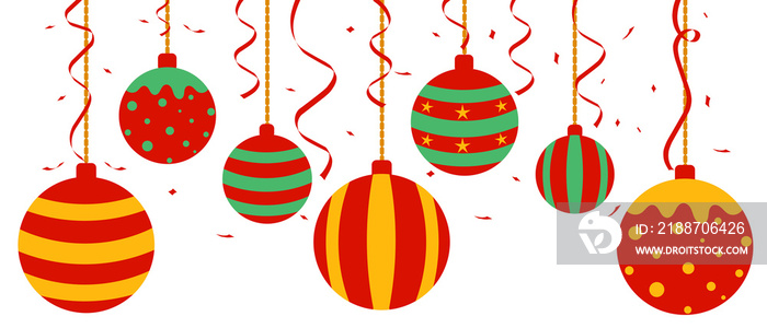 Red Christmas Ball with Ribbon clipart PNG