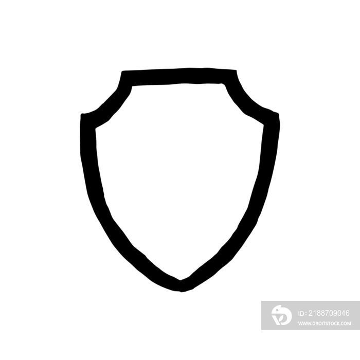 shield in old School Badge illustration for Logo Design Creator Kit and design element