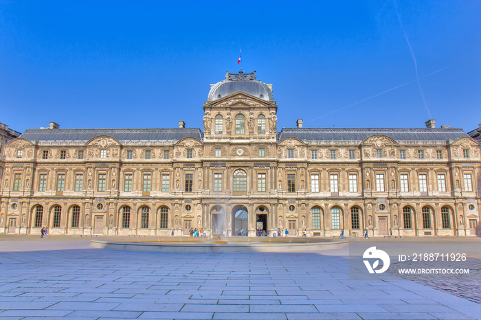 View on the Louvre museum in Paris