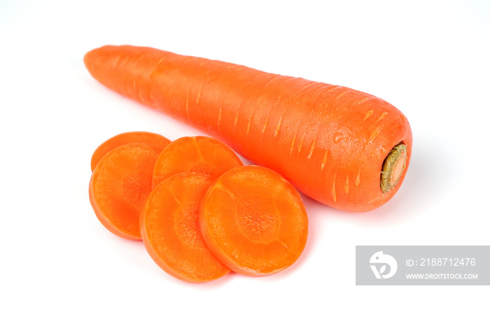 Fresh Carrot isolated on white background.