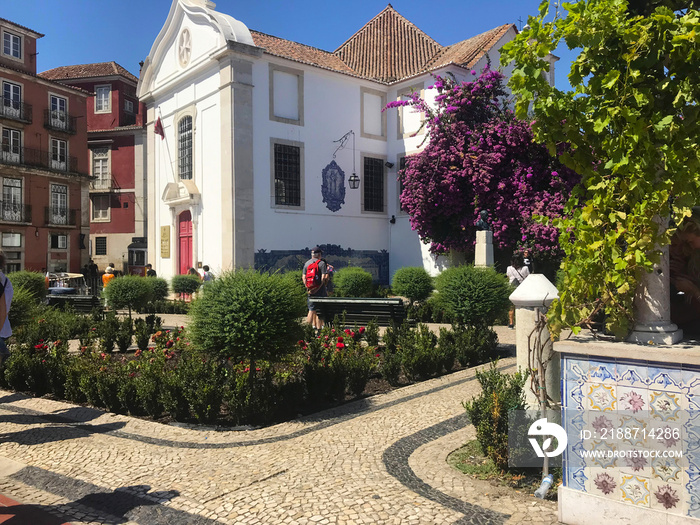 Miradouro de Santa Luzia in Lisbon, Portugal