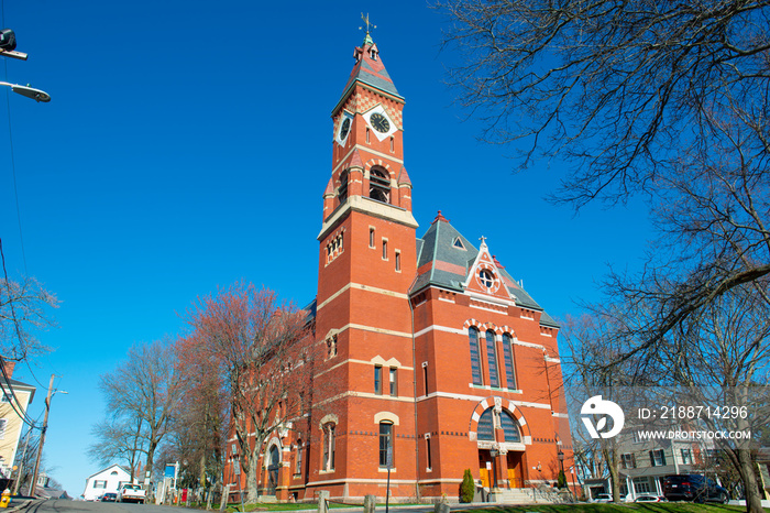 Abbott Hall, built in 1876, is located at 188 Washington Street and now is town hall of Marblehead, Massachusetts MA, USA.