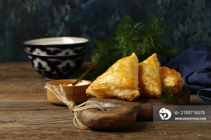 snack samosa fried pies with cheese