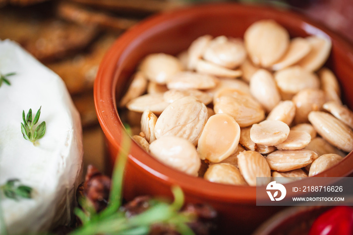 Marcona Spanish Almond Nuts in Bowl