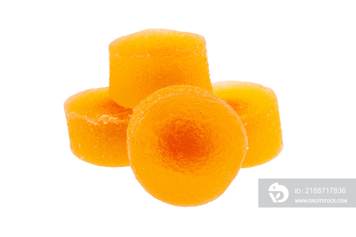 gummy fruit candy isolated