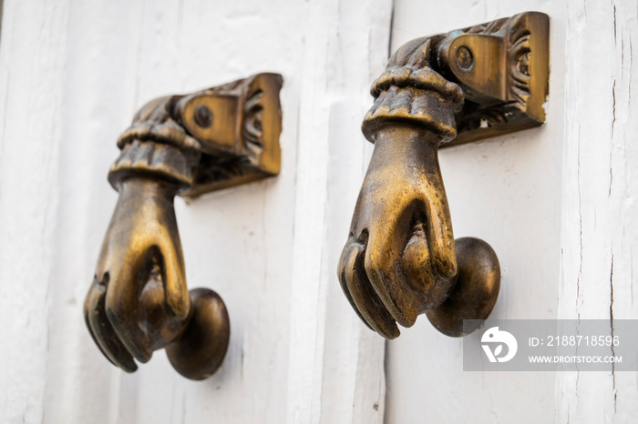 Typical architecture door door knockers