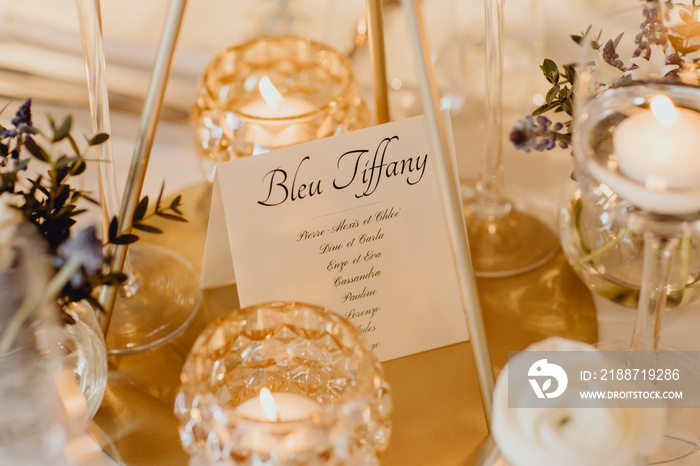 Décoration d’une table de mariage