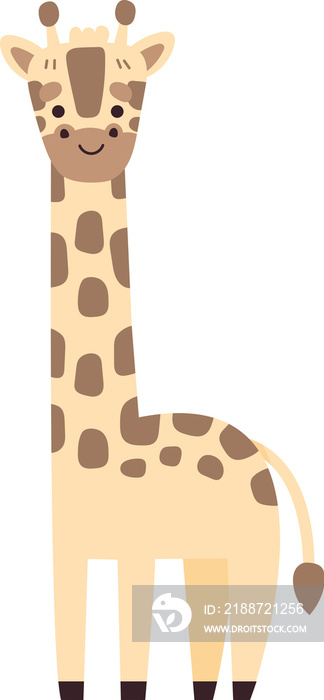 giraffe cute animal zoo isolated clipart