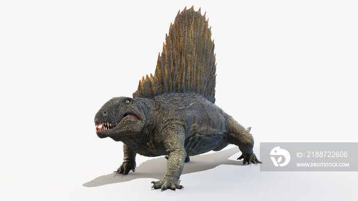 3d rendered illustration of a Dimetrodon