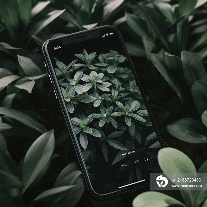 Modern Technology Meets Nature: Stunning Mobile Photography with Plant ID App UI