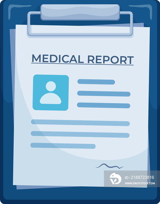 Medical form Medical report and patient history, prescription, treatment history, health insurance. Patient medical report, Medical trial and prescription treatment concept.