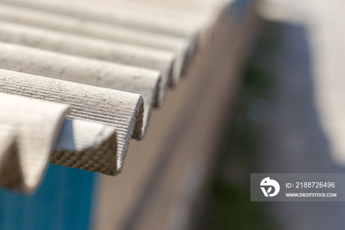 Image of asbestos roof, environmentally friendly material.