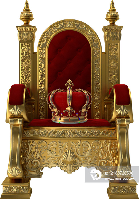 King throne with a crown