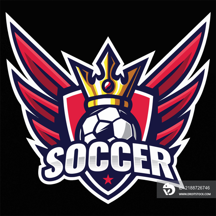 Soccer Champion Gaming Logo Vector illustration Artwork