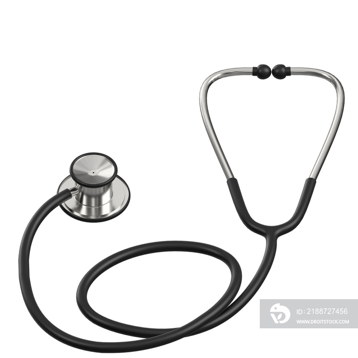 3d rendering illustration of a stethoscope