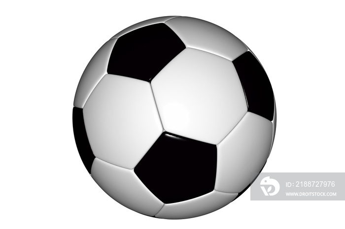 PNG Graphic of Soccer Theme. Classic Euro Football Ball 3D