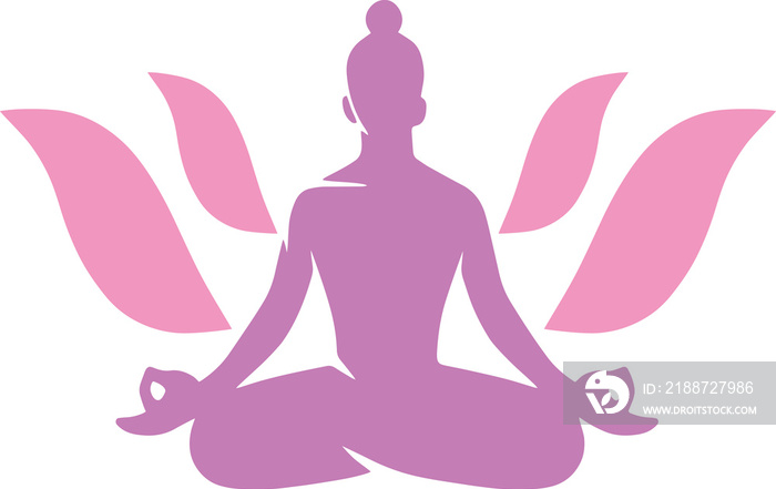 Yoga Lotus Logo Icon Illustration Design Template