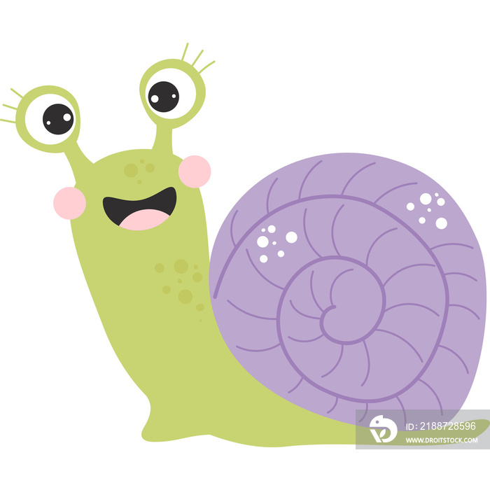 snail. Funny mollusk-snail