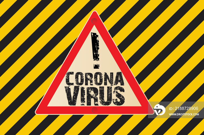 sign corona virus concept