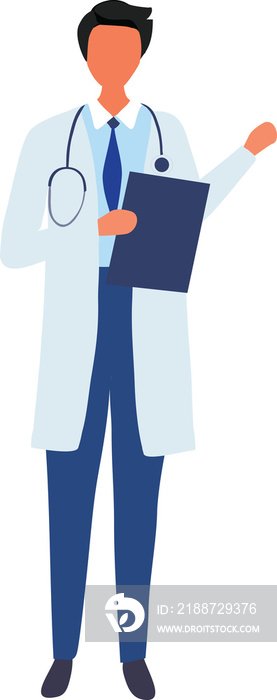 Doctor with stethoscope on png background