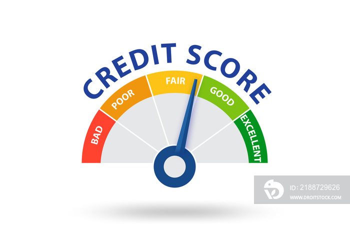 Credit score concept - 3d rendering