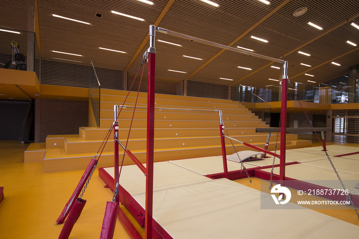 Gymnastic equipment in a gymnastic center in the Faroe Islands