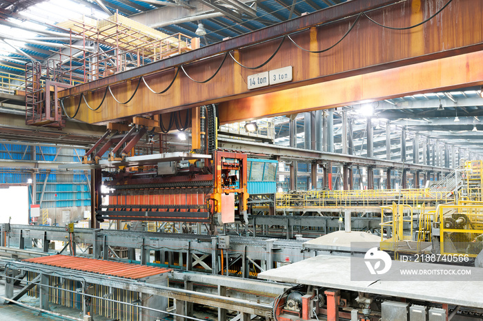 Production of copper cathodes at an electrowinning plant in a copper mine in Chile