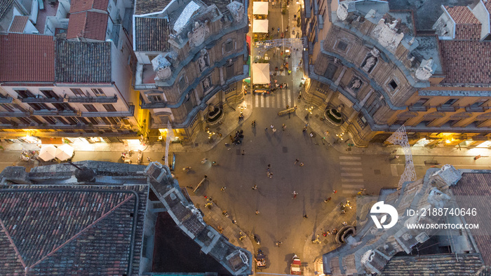 fotografia aerea di palermo in sicilia