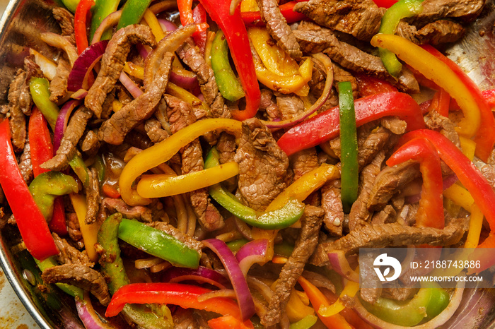 Cooking Mexican Steak Fajitas