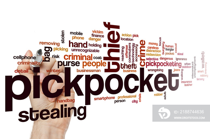 Pickpocket word cloud