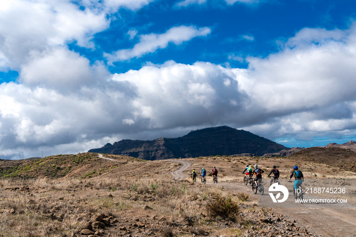 Mountain Bike Gruppe auf Gran Canaria