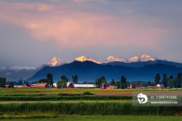 Western peaks of Cheam Range in the Chilliwack Canada area