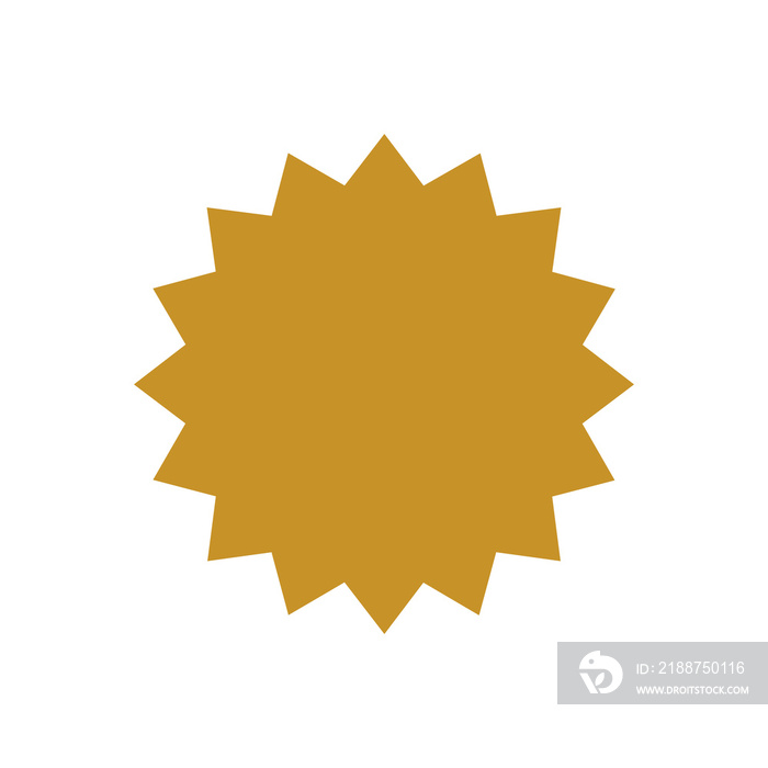 basic shape design element in golden color