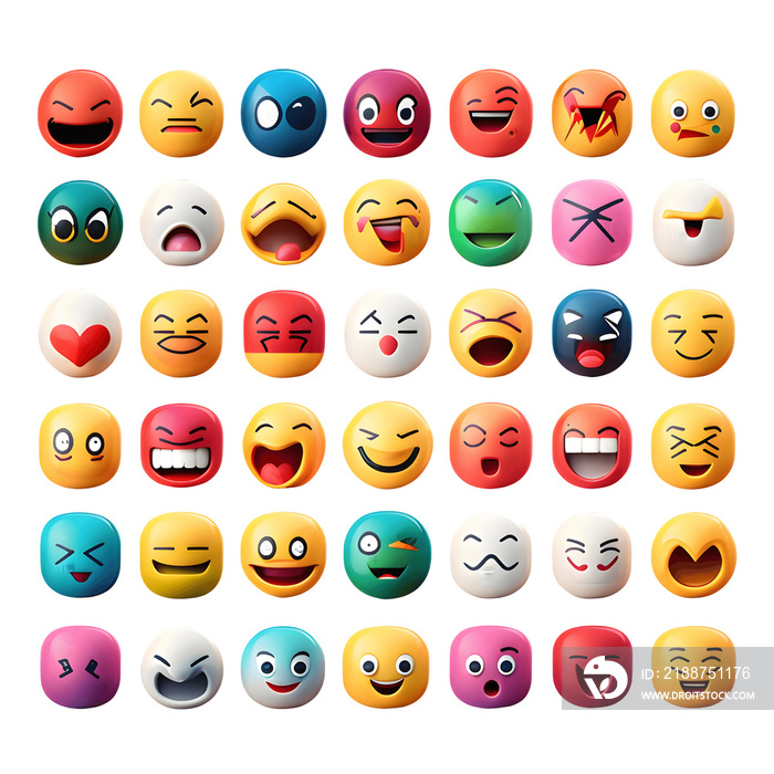 Emoji World | Express your feelings | Png image | No background | Vector | Clipart | Set