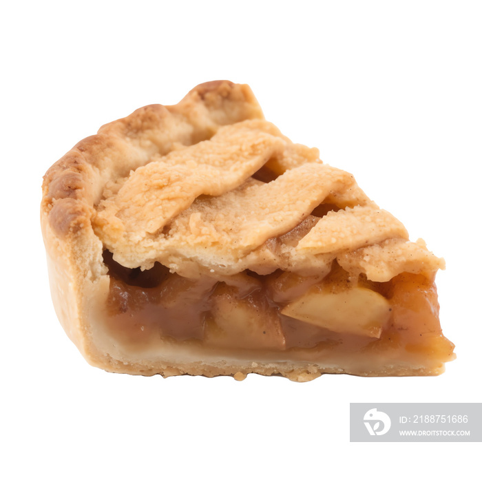 deep-dish vegan apple pie isolated on transparent background