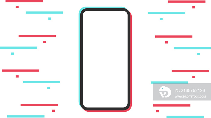 Digital background with color elements. Background made in a flat style, inspired by the popular social network. Mobile interface icon. Social media frame template mobile interface, ui, app, web