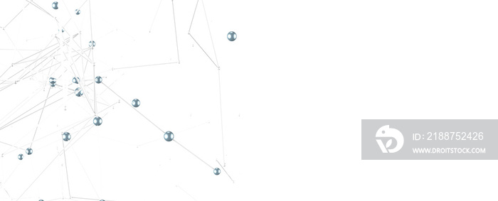 Motion of digital data flow. Communication and technology network concept with moving lines and dots