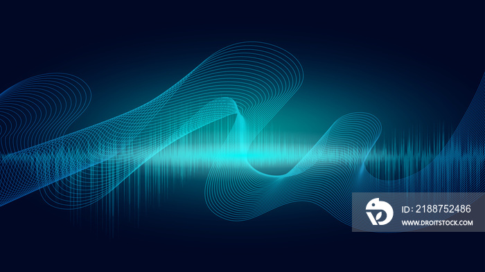 line soundwave abstract background