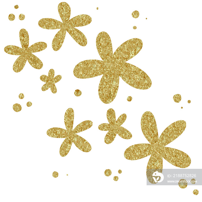 Abstract Golden flower epement design