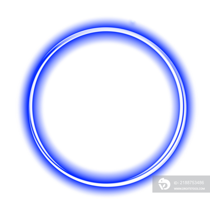 Neon Circle Blue